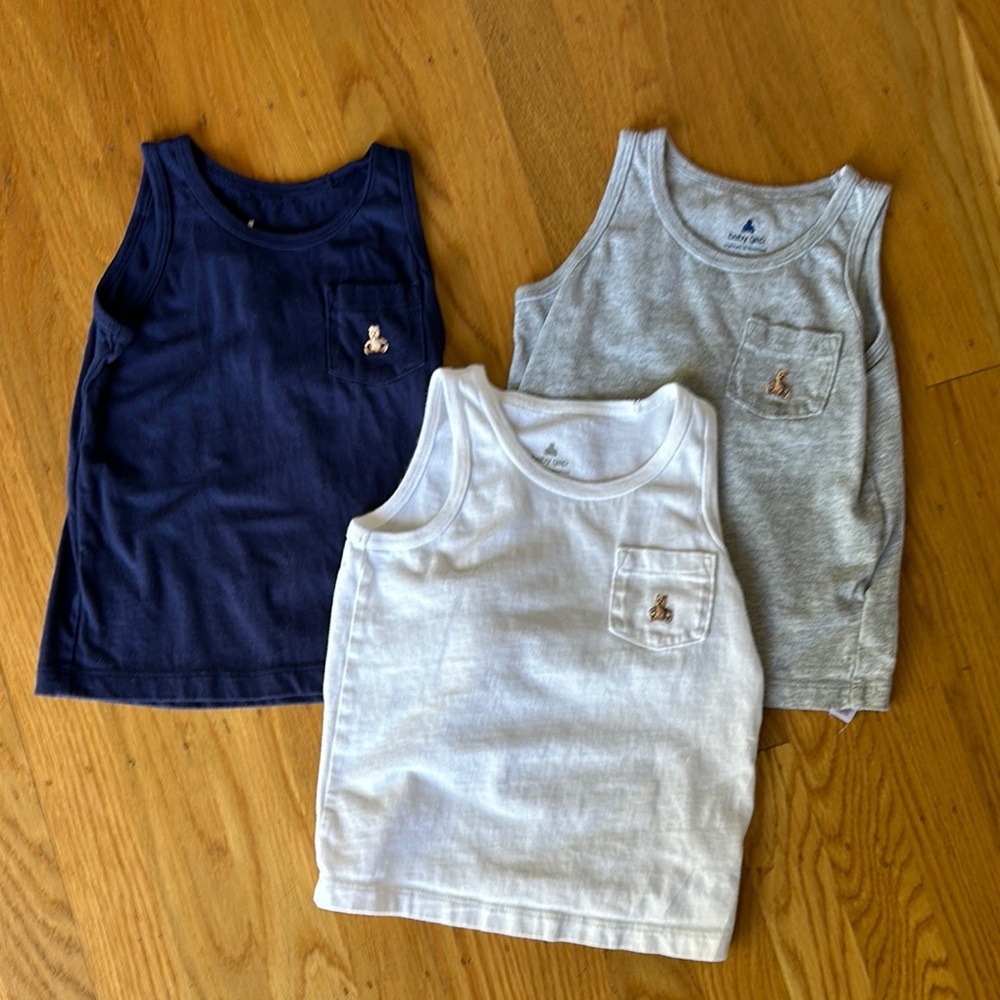 GAP Blue and Gray Tank Tops Casual Comfort